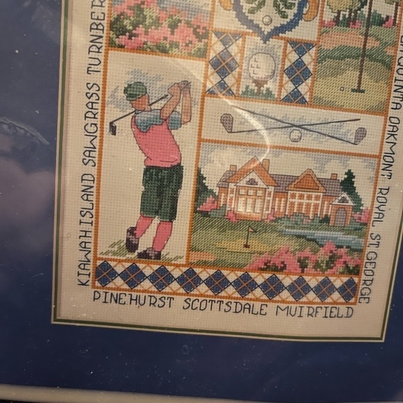 Dimensions GOLFER’S FAVORITES Vintage Counted Cross Stitch Kit NOS #3742 1993. - Picture 3 of 6